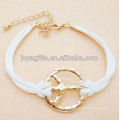 wedding gift leather bracelet 2013 fashion leather bracelet with alloy